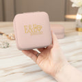 Compact Travel Jewelry Case – Portable Organizer with Ring Rows & Compartments