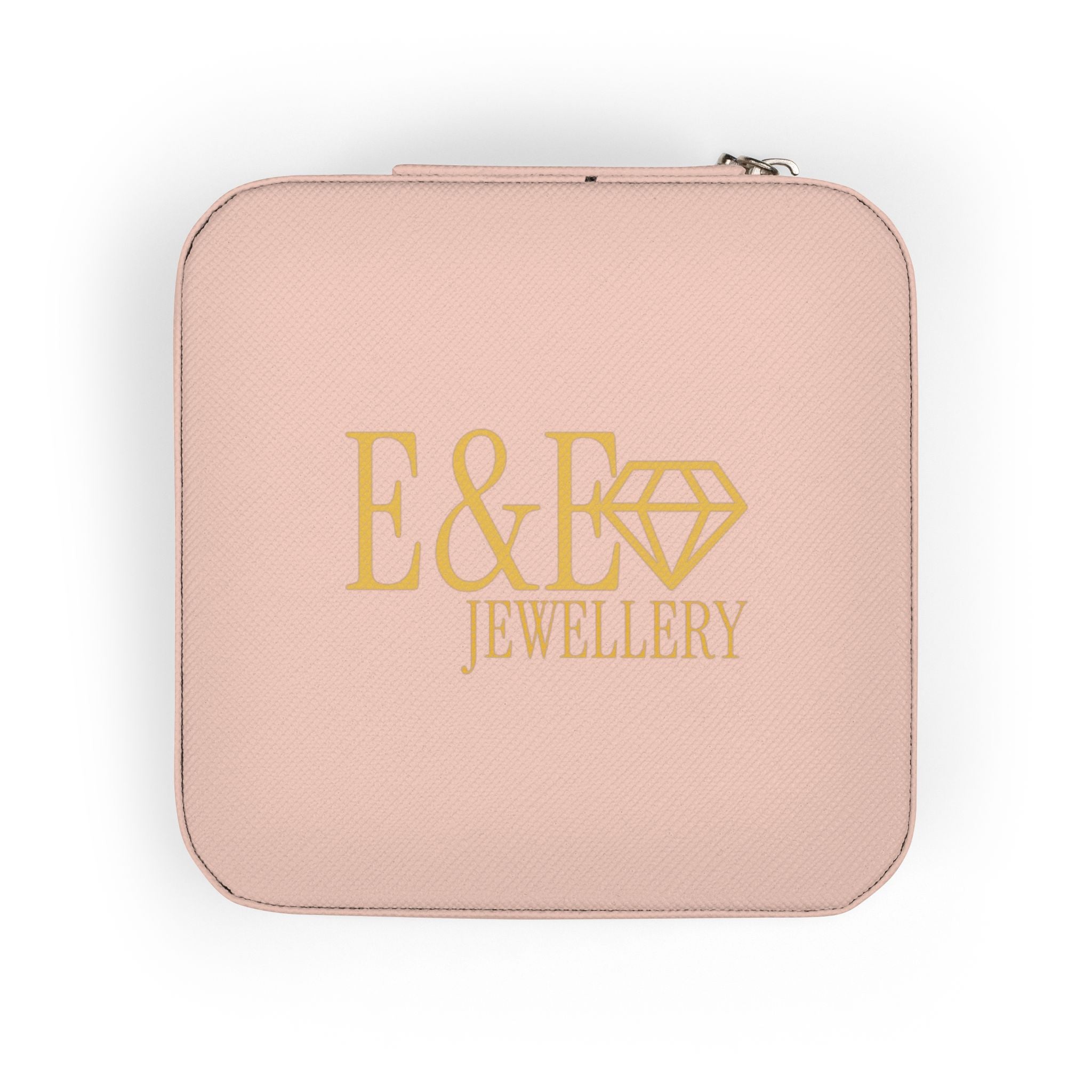 Compact Travel Jewelry Case – Portable Organizer with Ring Rows & Compartments