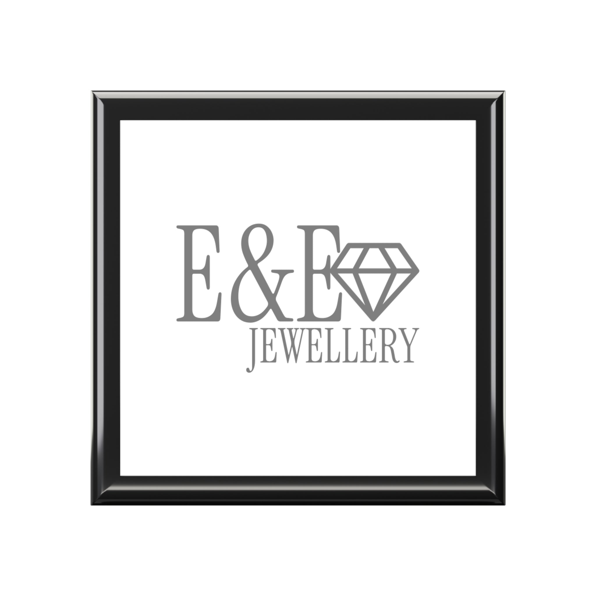 E&E Jewellery Black Lacquer Jewelry Box | Personalized Logo Display